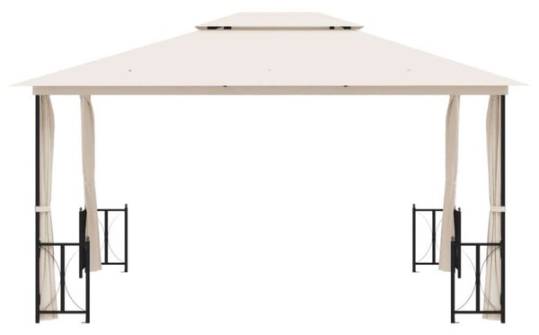 Vidaxl Kerti Pavilon - Dupla Tető - Oldalfalak - 3x4m