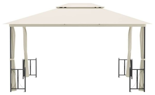 Vidaxl Kerti Pavilon - Dupla Tető - Oldalfalak - 3x4m