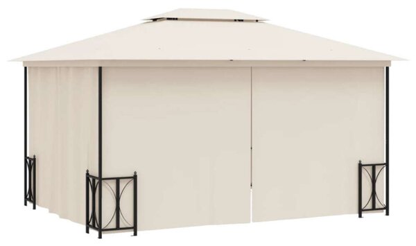 Vidaxl Kerti Pavilon - Dupla Tető - Oldalfalak - 3x4m