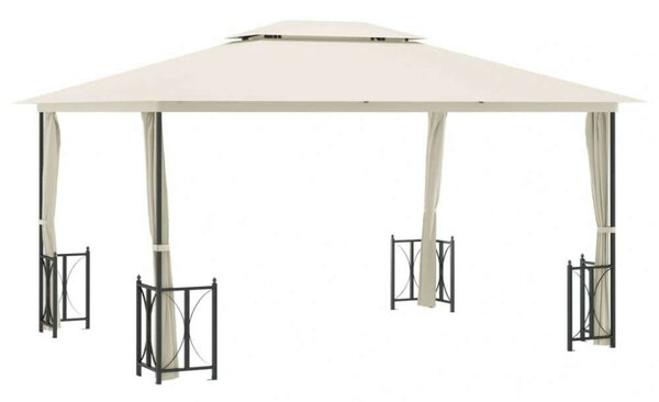 Vidaxl Kerti Pavilon - Dupla Tető - Oldalfalak - 3x4m