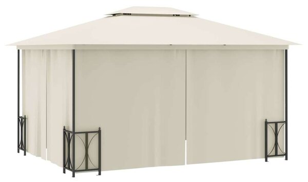 Vidaxl Kerti Pavilon - Dupla Tető - Oldalfalak - 3x4m