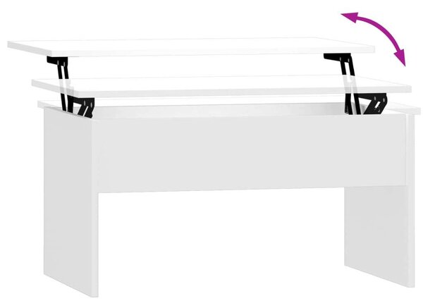 VidaXL Emeletes Dohányzóasztal - Fehér - 80x50,5 cm