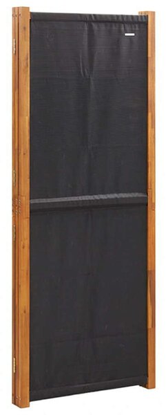 VidaXL fekete 3 paneles térelválasztó 210 x 180 cm