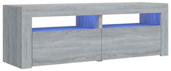 VidaXL LED TV Szekrény - Szürke Sonoma - 120x35x40 cm