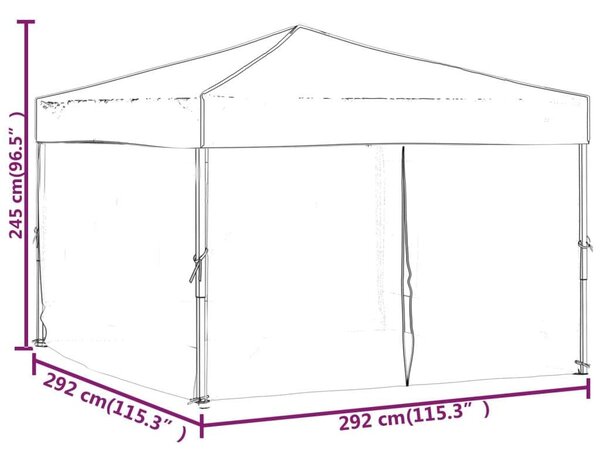 VidaXL Rendezvénysátor 3x3m, Piros