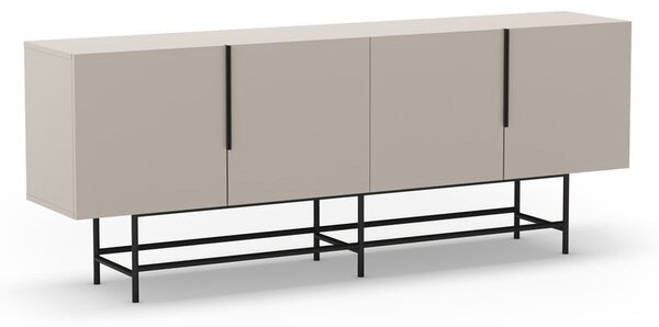 Krémszínű alacsony komód 200x77,5 cm Eldia – Marckeric