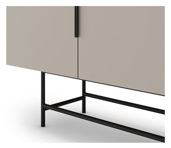 Krémszínű alacsony komód 200x77,5 cm Eldia – Marckeric