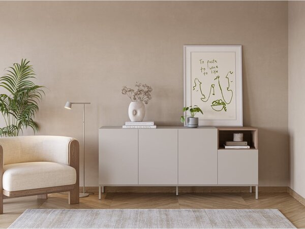 Krémszínű komód 180x80 cm Cailin – Marckeric