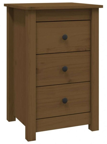 VidaXL Éjjeliszekrény Pár - Tömör Fenyőfa - 40x35x61,5 cm