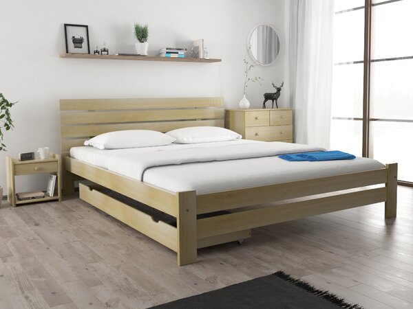 PARIS magasított ágy 180x200 cm, fenyőfa Ágyrács: Ágyrács nélkül, Matrac: Coco Maxi 19 cm matrac