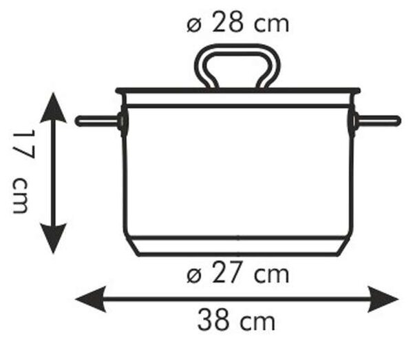 Tescoma HOME PROFI fazék fedővel ø 28 cm, 10,0 l