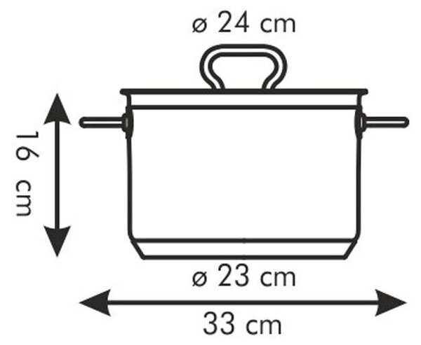 Tescoma HOME PROFI fazék fedővel ø 24 cm, 7,0 l