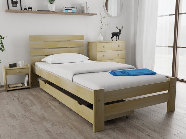 PARIS magasított ágy 80x200 cm, fenyőfa Ágyrács: Ágyrács nélkül, Matrac: Matrac nélkül
