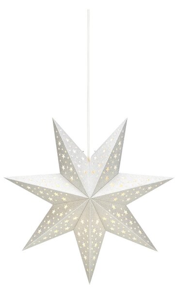 Ezüstszínű fénydekoráció karácsonyi mintával ø 45 cm Solvalla – Markslöjd