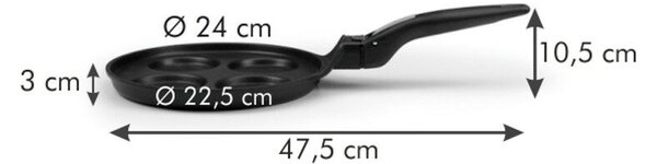 TESCOMA Smart CLICK Tükörtojássütő serpenyő 4 fészkes ø 24 cm