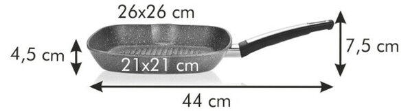 Tescoma i-PREMIUM Stone Grill serpenyő 26 x 26 cm