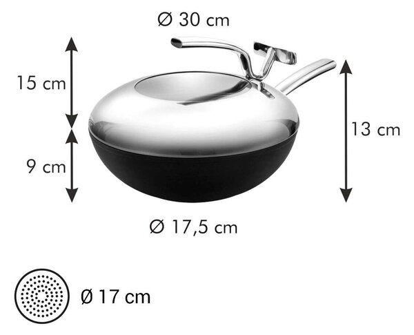 TESCOMA PRESIDENT Wok ø 30 cm, fedővel