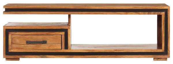 Akácfa Dohányzóasztal - Fiókkal és Polccal - 100x45x33 cm