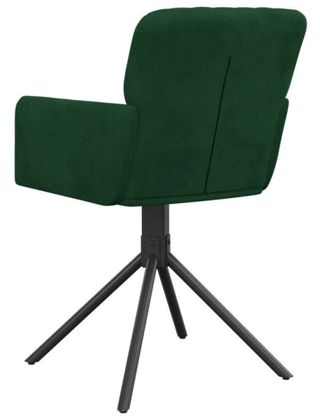 VidaXL Bársony Etkezőszék - Sötétzöld - 2 db
