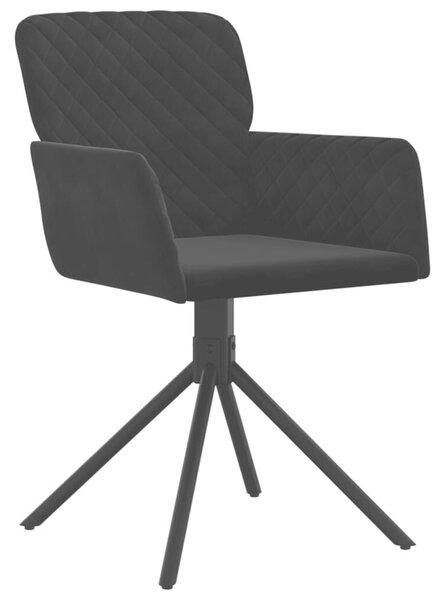VidaXL Bársony Étkezőszék - 2 db - Fekete