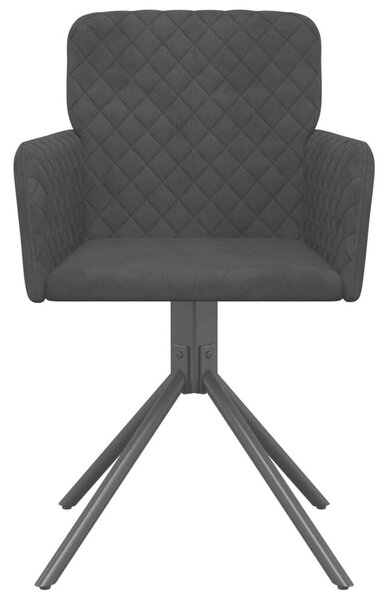 VidaXL Bársony Étkezőszék - 2 db - Fekete