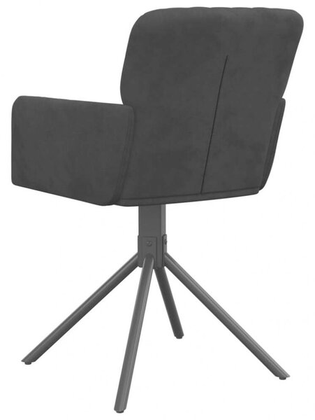 VidaXL Bársony Étkezőszék - 2 db - Fekete