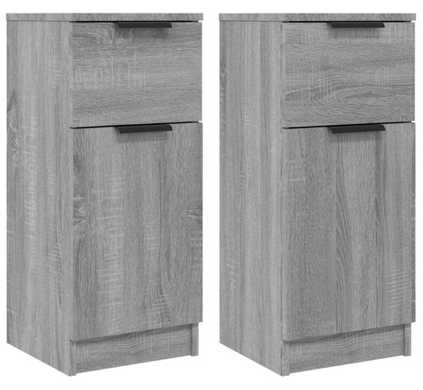 VidaXL 2 db szürke sonoma színű szerelt fa tálalószekrény 30x30x70 cm