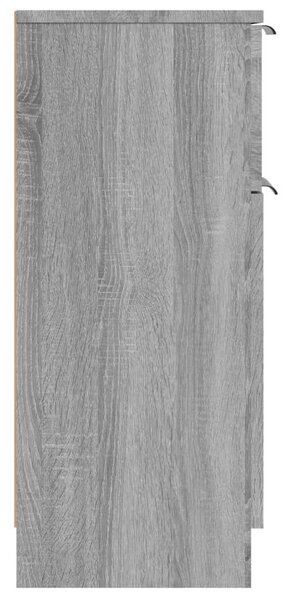 VidaXL 2 db szürke sonoma színű szerelt fa tálalószekrény 30x30x70 cm