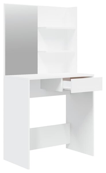 VidaXL Sminkasztal Tükörrel - Fehér - 74,5x40x141 cm