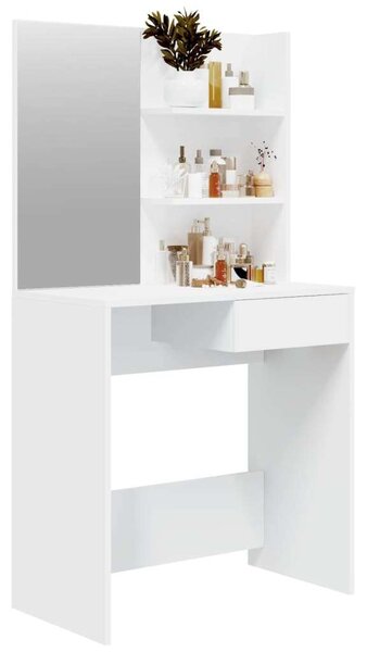 VidaXL Sminkasztal Tükörrel - Fehér - 74,5x40x141 cm