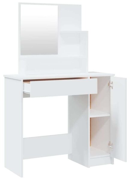 VidaXL Fésülködőasztal - Fehér - 86,5x35x136 cm