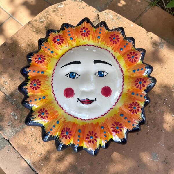 Sol de Andalucía kézzel festett spanyol kerámia nap fali dísz – 27 cm