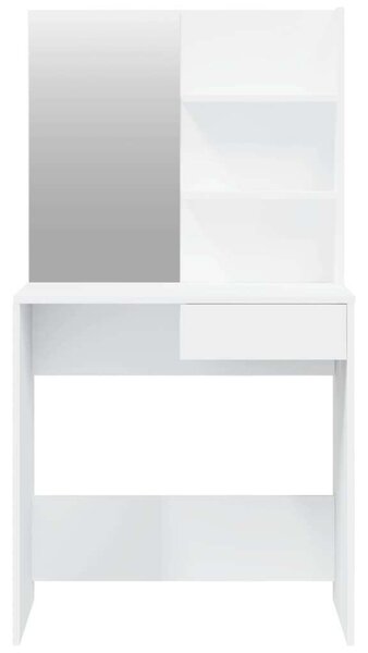 VidaXL Sminkasztal Tükörrel - Fehér - 74,5x40x141 cm