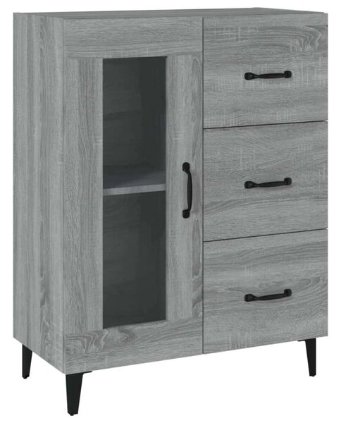 VidaXL szürke sonoma színű szerelt fa tálalószekrény 69,5 x 34 x 90 cm