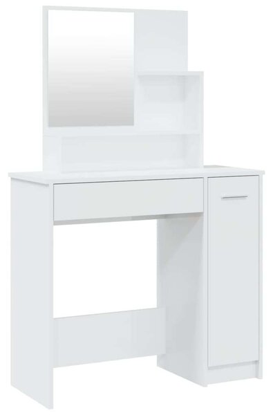 VidaXL Sminkasztal - Fehér - 86,5x35x136 cm