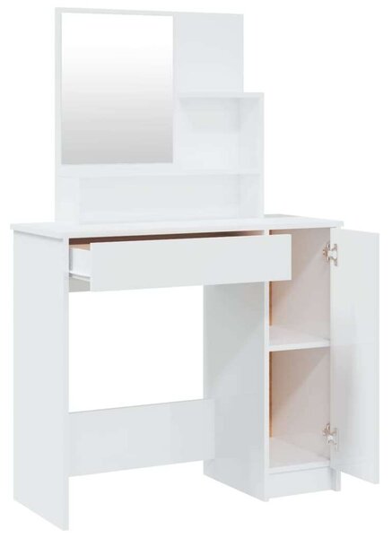 VidaXL Sminkasztal - Fehér - 86,5x35x136 cm
