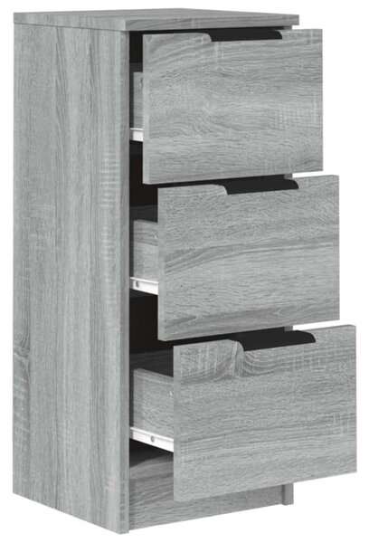 VidaXL 2 db szürke sonoma színű szerelt fa tálalószekrény 30x30x70 cm