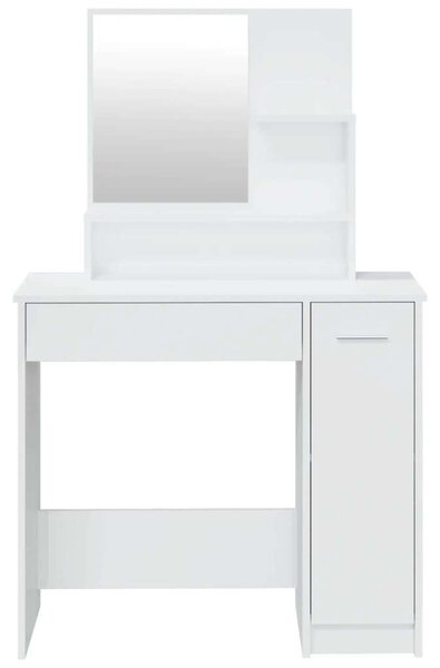 VidaXL Sminkasztal Szett - Fehér Magasfényű - 86,5x35x136 cm