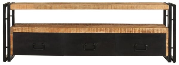 Mangófa TV-szekrény - Ipari Stílus - 120x30x40 cm
