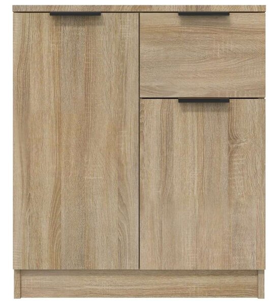 VidaXL 2 db sonoma-tölgyszínű szerelt fa tálalóasztal 60 x 30 x 70 cm