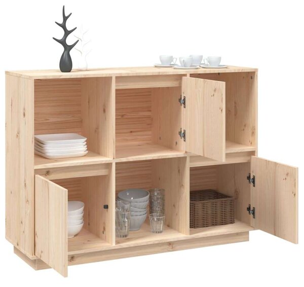 VidaXL Tömörfenyő Tálalószekrény - 110,5x35x80 cm