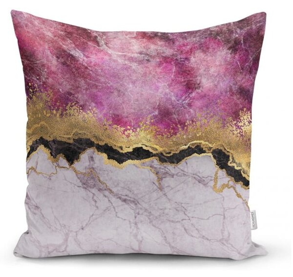 Marble With Pink And Gold párnahuzat, 45 x 45 cm - Minimalist Cushion Covers
