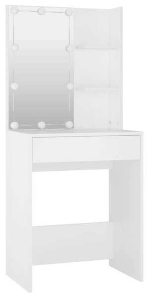 VidaXL LED-es Sminkasztal Szett - Fehér