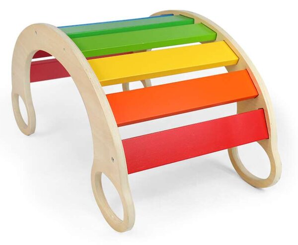 Pepita gyerek Montessori Készségfejlesztő fa egyensúlyozó - szivárvány