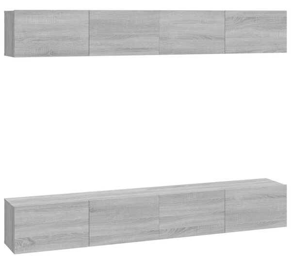 VidaXL Falra Szerelhető TV Szekrény Szett - 4 db - 100x30x30 cm