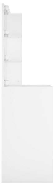 VidaXL Sminkasztal LED-del - Fehér - 60x40x140 cm