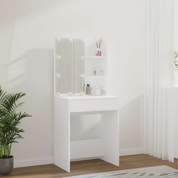 VidaXL Sminkasztal LED-del - Fehér - 60x40x140 cm