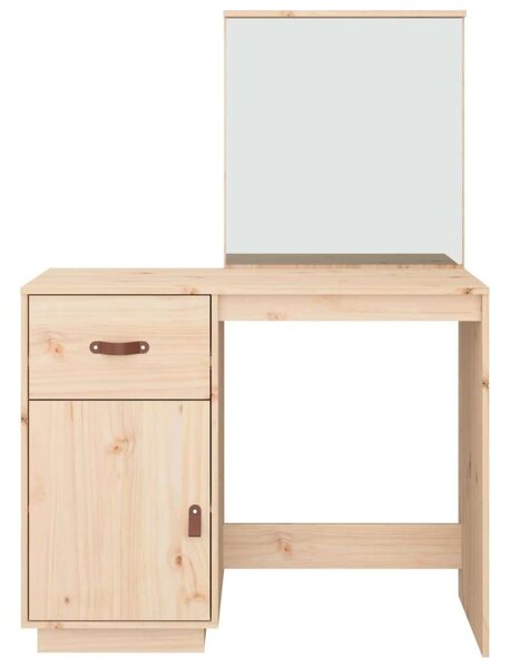 VidaXL tömör fenyőfa fésülködőasztal 95 x 50 x 134 cm