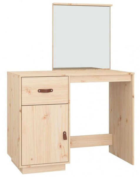 VidaXL tömör fenyőfa fésülködőasztal 95 x 50 x 134 cm