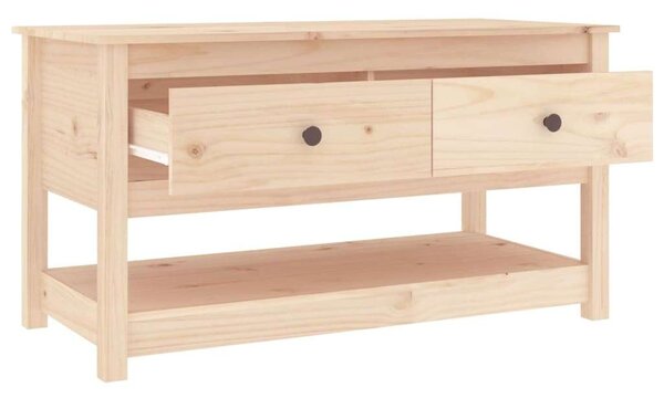 Fenyőfa Dohányzóasztal - 2 Fiókos - 102x49x55 cm